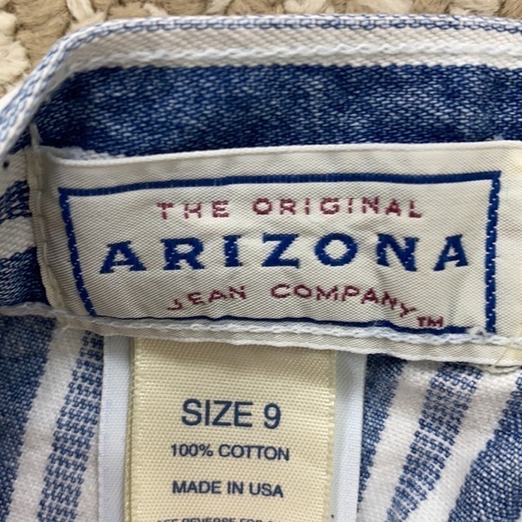 VINTAGE ARIZONA Ultra High Waist Stripe Shorts 6 - Picture 6 of 8